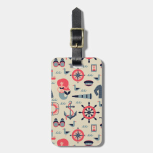Meeresflora und -fauna-Muster Gepäckanhänger