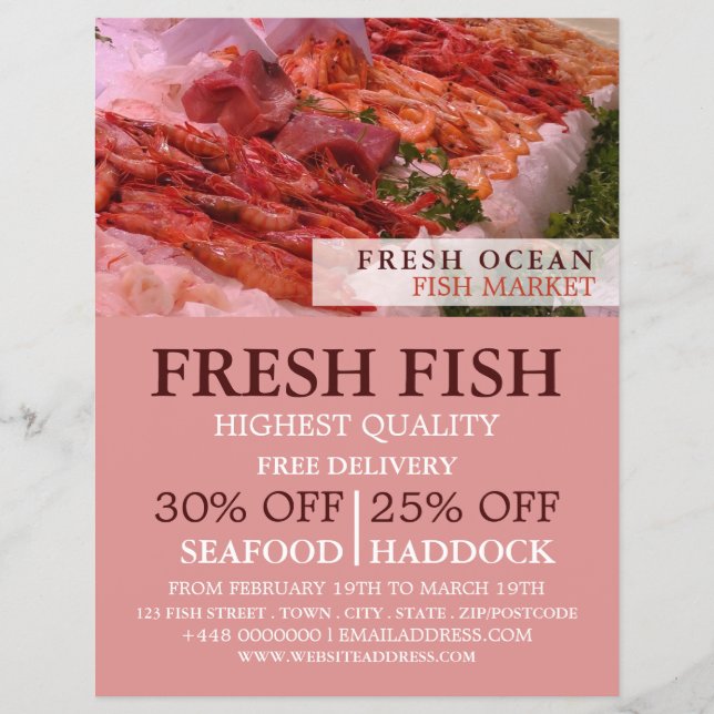 Meeresfrüchte-Auslage, Fischhändler/Ehefrau, Fisch Flyer (Vorne)