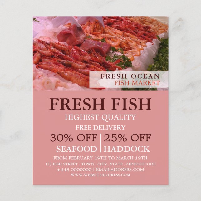 Meeresfrüchte-Display, Fischmonger/Ehefrau, Fischm Flyer (Vorne)