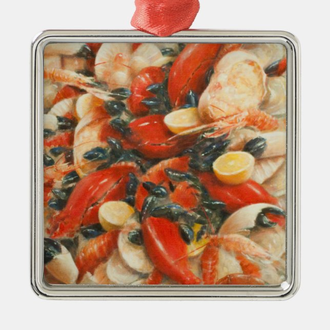 Meeresfrüchte-Extravaganz 2010 Ornament Aus Metall (Vorne)