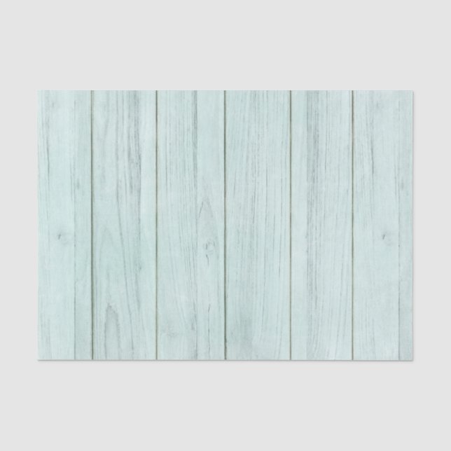 Meeresfrüchte Grüne Pastel Türkis Rustikales Holz Seidenpapier (Vorderseite)