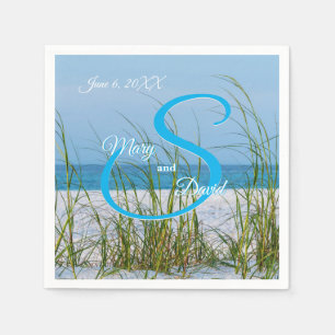 Meeresfrüchte in weißem Sand, Hochzeiten von Napki Serviette