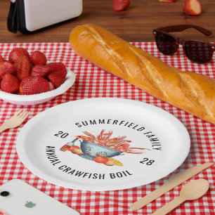Meeresfrüchte-Kochparty passende Familien-Flusskre Pappteller