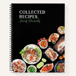 Meeresfrüchte Küche Rezept Schwarzes Journal Notizbuch