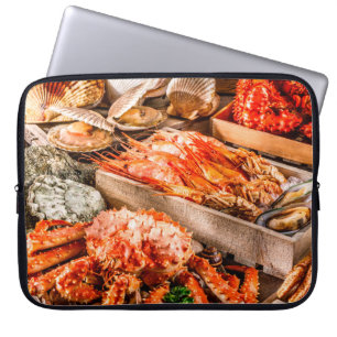 Meeresfrüchte-Küchenplatte als gourmet-Abendessen Laptopschutzhülle