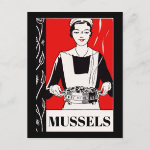 Meeresfrüchte, Mussels, Text bearbeiten Postkarte