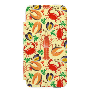 Meeresfrüchte-Muster Incipio Watson™ iPhone 5 Geldbörsen Hülle