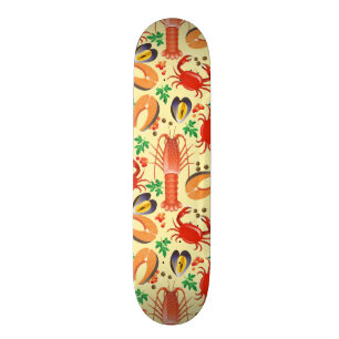 Meeresfrüchte-Muster Skateboard