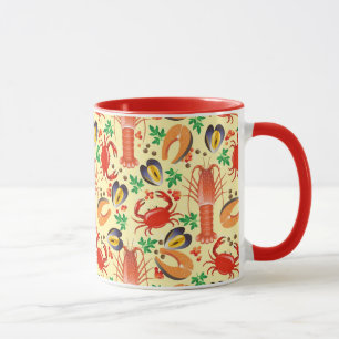 Meeresfrüchte-Muster Tasse
