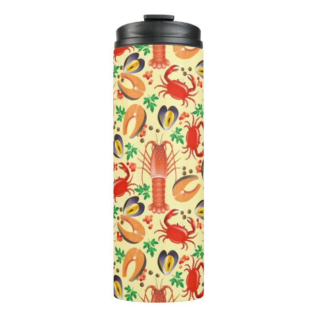 Meeresfrüchte-Muster Thermosbecher (Vorderseite)