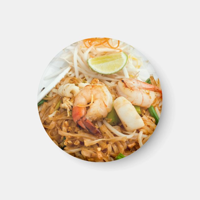 Meeresfrüchte Pad Thai Frice Noodles Magnet (Vorne)