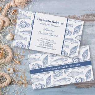 Meeresfrüchte Restaurant Küstenstadt Boutique oder Visitenkarte