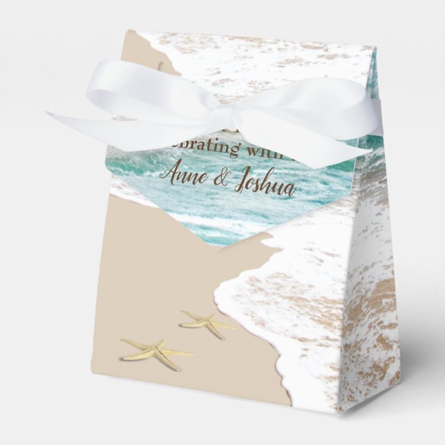 Meeresfrüchte und Surfen am Strand Geschenkschachtel (Vorderseite)
