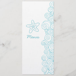 Meeresfrüchte-Wirbel-Hochzeitsmenü Menükarte