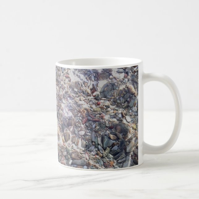 Meeresgesteine im Foto Klassische Weiße Tasse (Rechts)