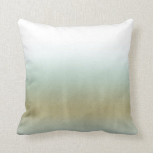 Meeresgischt Gold Weiß Elegante Strand Moderne Hoc Kissen