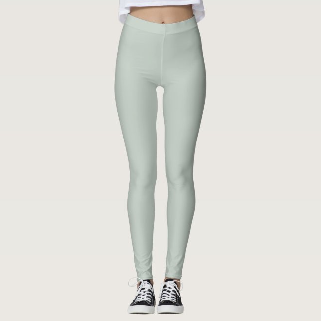 Meeresglas Grüne Farbe Leggings (Vorderseite)