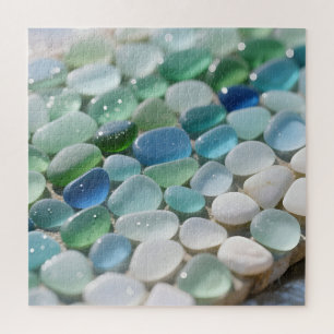Meeresglas-Mosaik Ozean-Blues Tranquil