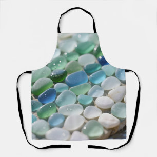 Meeresglas-Mosaik Ozean-Blues Tranquil Schürze