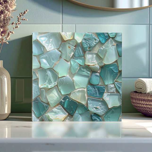 Meeresglas-Mosaik Türkis ID1183 Fliese (Von Creator hochgeladen)