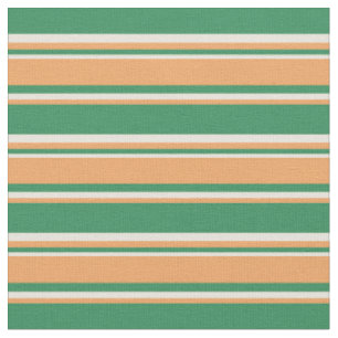 Meeresgrün, Braun und Beige Streifen/Linienmuster Stoff