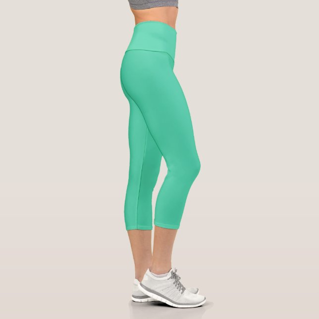 Meeresgrün Capri Leggings (Rechts)