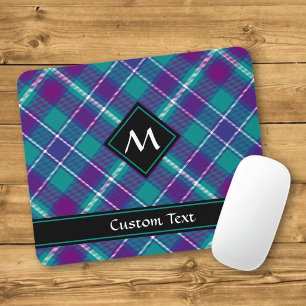Meeresgrün, Lila und Blau Tartan Mousepad