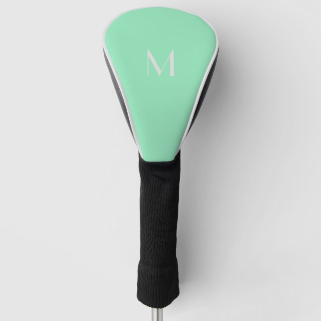 Meeresgrün - Monogramm hinzufügen Golf Headcover (Vorderseite)