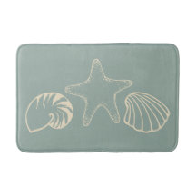 Meeresgrüne Muscheln Badematte