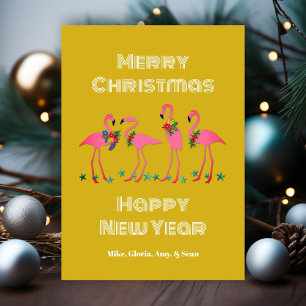 Meeresgrüße und Grüße Flamingos Weihnachts-Flatcar