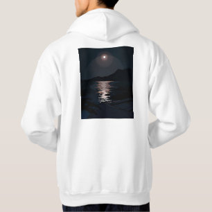 Meereshaube, die unter Vollmond scheint. Hoodie