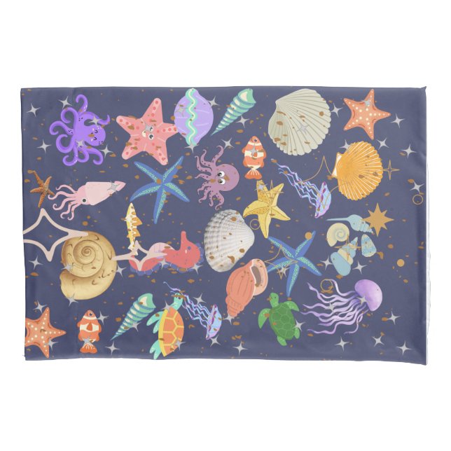 Meereskreaturen-Pillowcase Kissenbezug (Vorderseite)