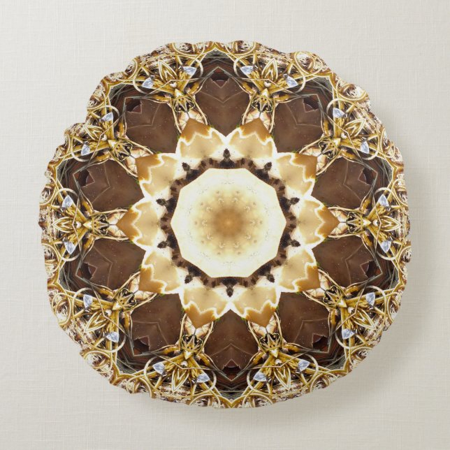 MEERESKURSE RUNDES KISSEN (Vorderseite)