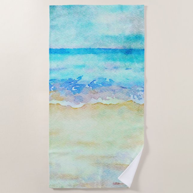 *~* Meeresküste AR7 Beach Nautical Waves Surf Beac Strandtuch (Vorderseite)