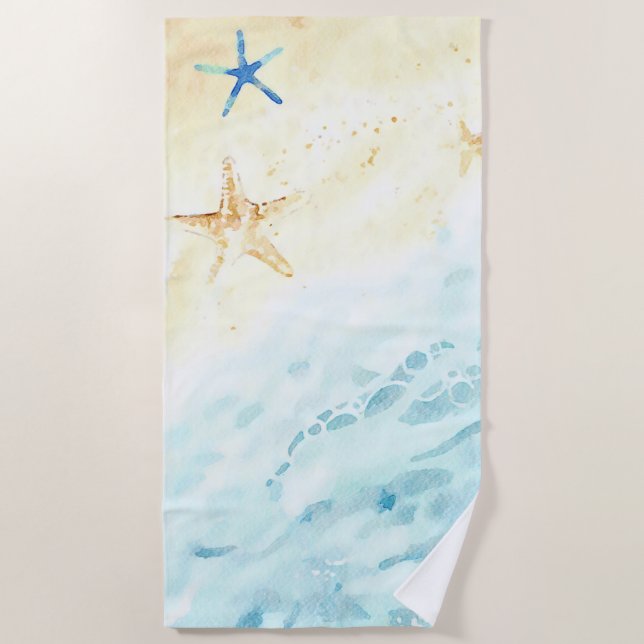 *~* Meeresküste AR7 Beach Star Fisch Nautic Strandtuch (Vorderseite)