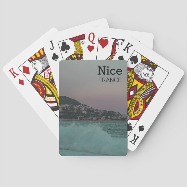 Meereslandschaft an der Côte d'Azur Spielkarten (Rückseite)