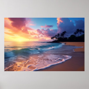 Meereslandschaft Meditation Ruhe Poster