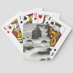 Meereslandschaft und Brandungspfeiler, Shetland Spielkarten
