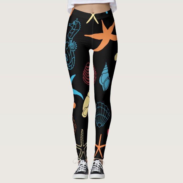 Meeresleben Leggings (Vorderseite)