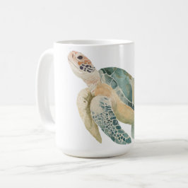 Meeresleben Liebhaber Meeresschildkröte Aquarell-K Kaffeetasse
