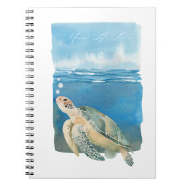 Meeresleben Liebhaber Meeresschildkröte Aquarell-K Notizblock