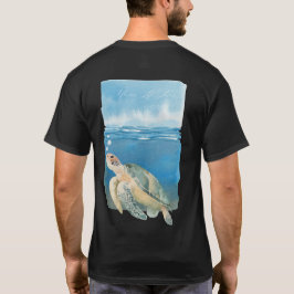 Meeresleben Liebhaber Meeresschildkröte Aquarell-K T-Shirt