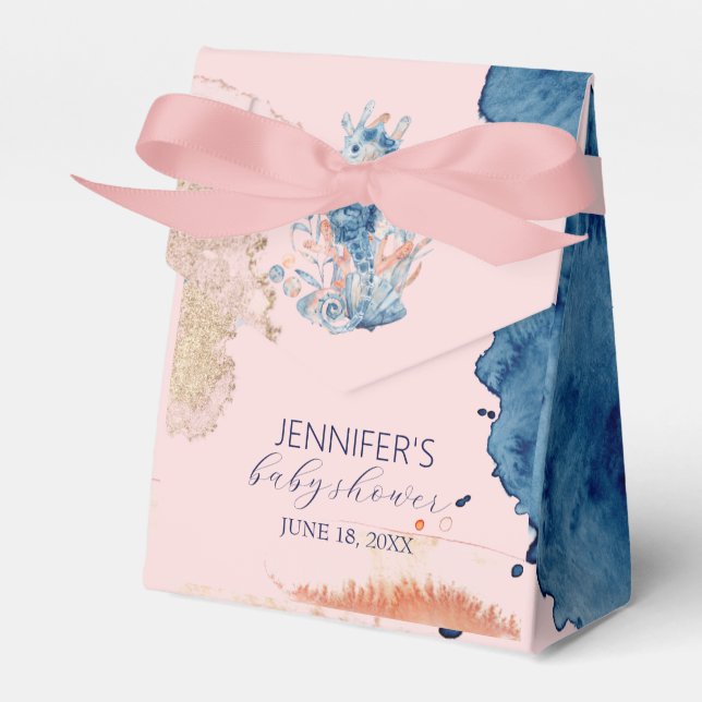 Meeresleben | Seepferd Baby Dusche Vielen Dank für Geschenkschachtel (Vorderseite)