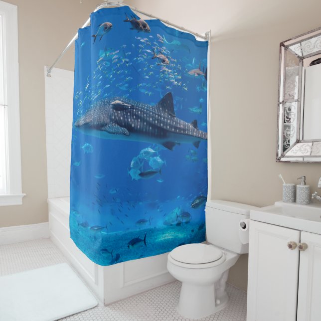 MEERESLEBEN SHARK Wal MANTA RAY FISH OCEAN Duschvorhang (Beispiel)