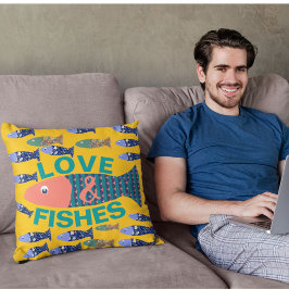 Meeresleben, Strandhaus, Fischliebhaber Kissen