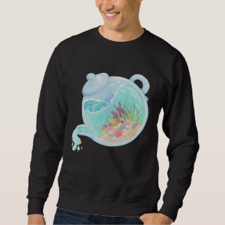 Meereslebewesen Fisch Teekanne Salzwasser Korallen Sweatshirt