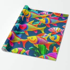 Meereslebewesen Fischkorallen Sommervibes Packpapi Geschenkpapier
