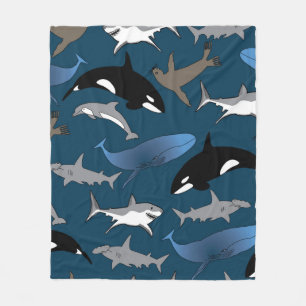 Meereslebewesen, wild lebende Tiere, Vliesdecke Fleecedecke