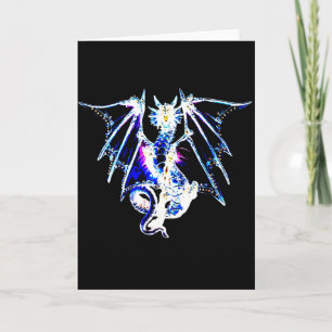 Meeresmonster-Drache-Grußkarte – Fantasie-Ozean Karte