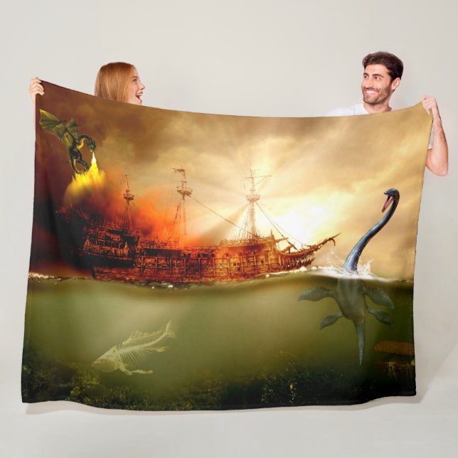 MEERESMONSTERS FLEECEDECKE (Beispiel)